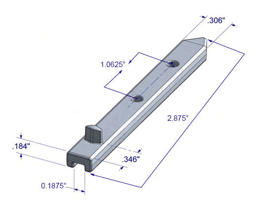 WRS Caldwell Die Cast Tie-In Pivot Bar - 2.875"