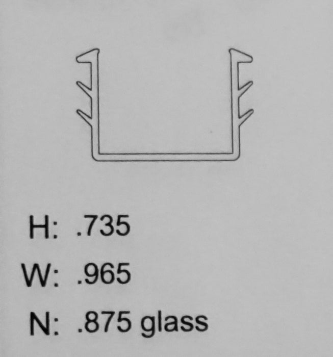 WRS .875" (7/8" Thick) Glass Wrap Around Glazing - 50 Ft Roll, White