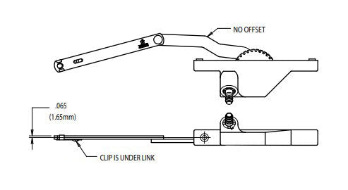 WRS Truth Left Hand, Rear Mount, Chestnut Bronze Dyad Operator - No Offset, Clip Down