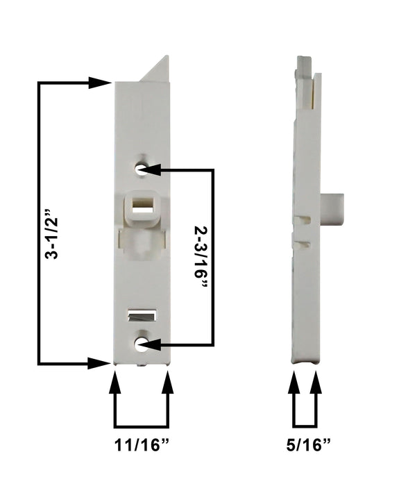 WRS 3-1/2" Right Hand Tilt Latch - White