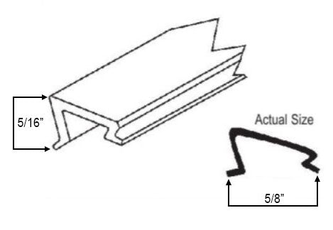 WRS White Vinyl Rigid Glazing Bead - 6 Ft Stick