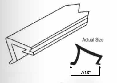 WRS White Vinyl Snap-In Glazing Bead - 6 Ft Stick