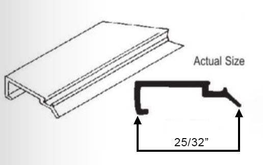 WRS White Snap-In Vinyl Rigid Glazing Bead - 6 Ft Stick