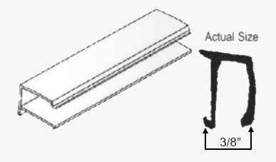 WRS White Snap-In Rigid Glazing Bead - 6 Ft Stick