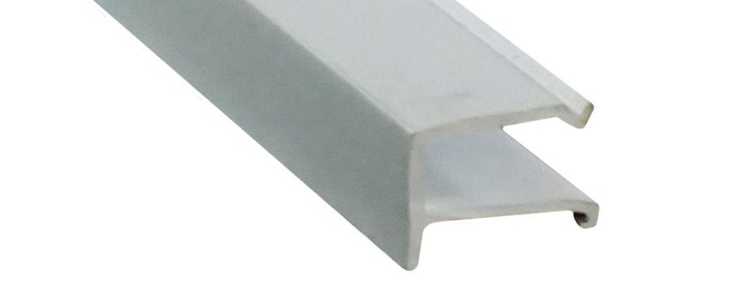 WRS White Snap-In Rigid Glazing Bead - 6 Ft Stick