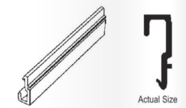 WRS Pennco Dual Durometer White Snap-In Rigid Glazing Bead - 6 Ft Stick