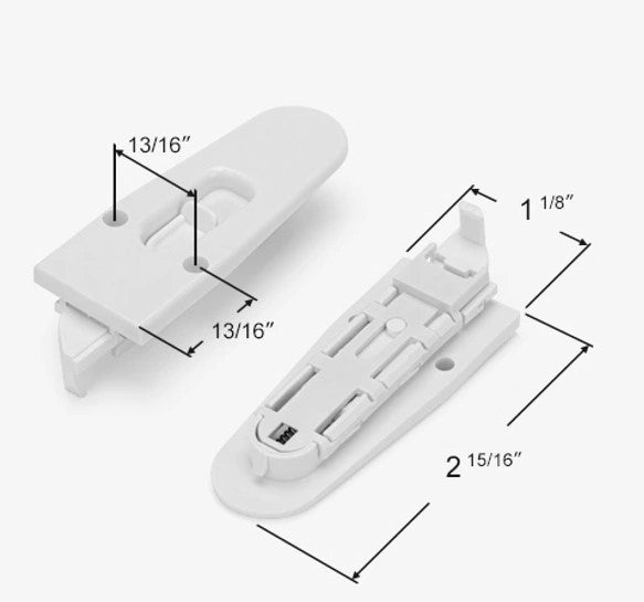 WRS 2-15/16" Top Tilt Latch Set - Natural/White