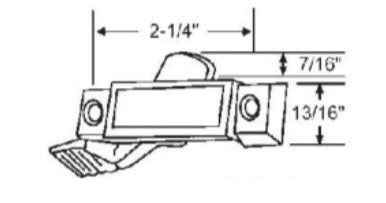 WRS 2-1/4" Die-Cast Sweep Lock - Beige