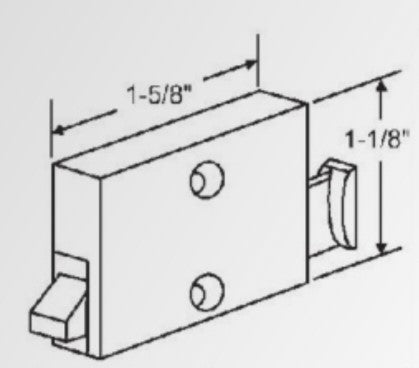 WRS Reynolds 1-5/8" Side Mounted Reversible Tilt Latch - Black