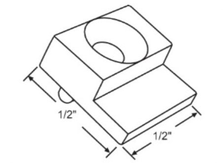 WRS Keller 1/2" Face Guide with Nubs - White