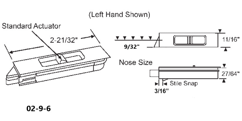 WRS 2-5/8" Tilt Latch Set - White 3/16" Snap