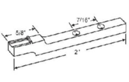 WRS Die-Cast Pivot Bar with Offset - 2" Length