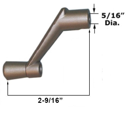 WRS Bronze Operator Crank Handle - 5/16" Spline