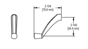 WRS Truth Hardware 11/32" Spline Contour Operator Handle