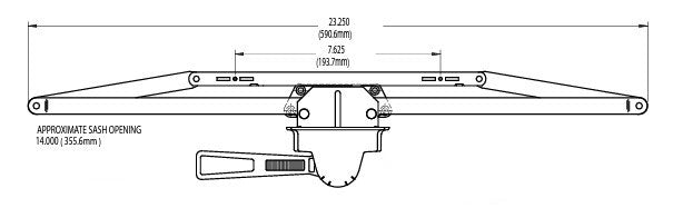 WRS Truth Hardware 23-1/4" Right Hand Dual Pull Lever Operator - Bronze