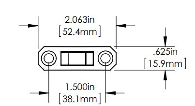 WRS Truth Hardware 1.5" In-Line Strike Housing - Bronze