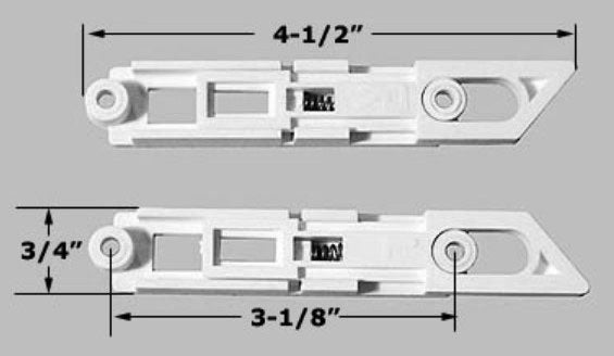 WRS 4-1/2" Tilt Latch Assembly Set - White