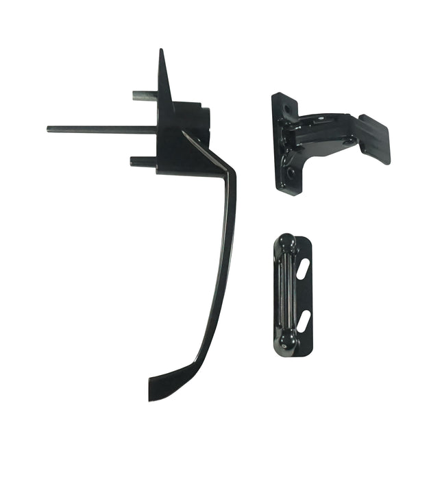 WRS Push Button Storm Door Latch Assembly - Black