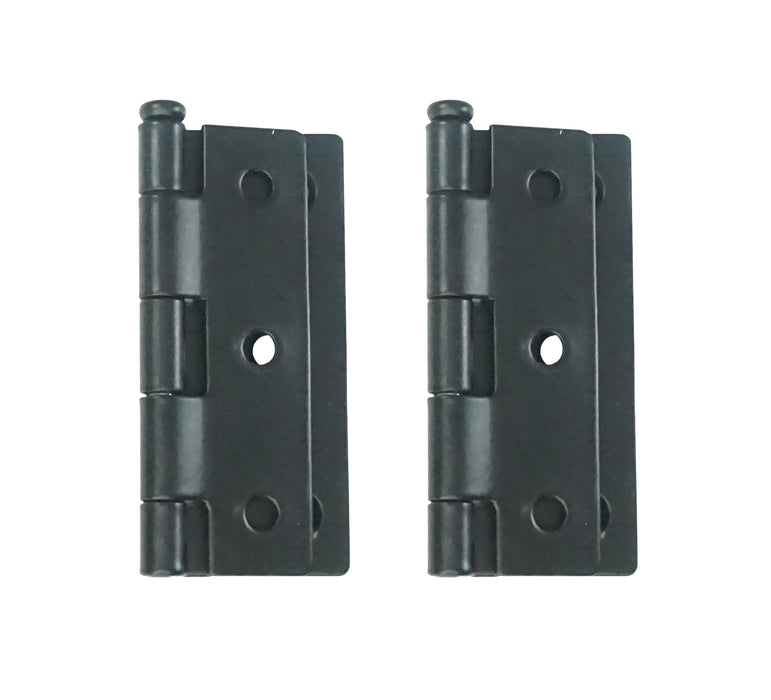 WRS 3" Black Steel Screen Door Hinge - 2 Pack