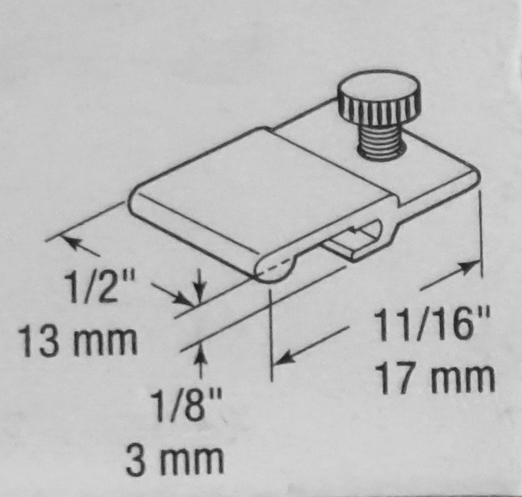 WRS 1/8" Offset Aluminum Storm Door Panel Clips with Screws - 8 Pack