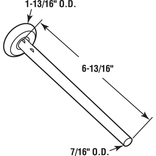 WRS 6-13/16" Heavy Duty Steel Short Stem Garage Door Roller - 2 Pack