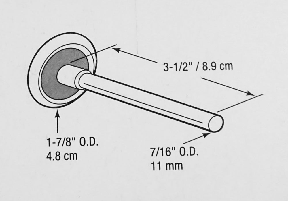 WRS 3-1/2" Black Plastic Garage Door Roller - 2 Pack