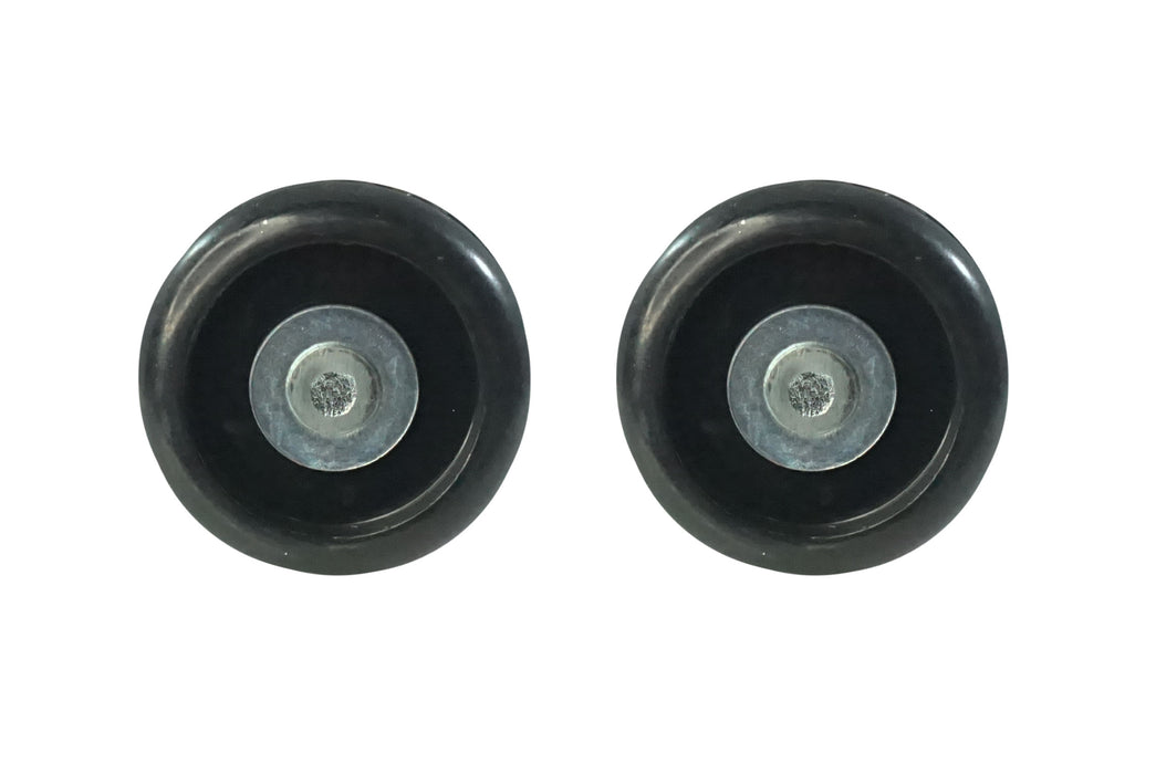 WRS 3-1/2" Black Plastic Garage Door Roller - 2 Pack