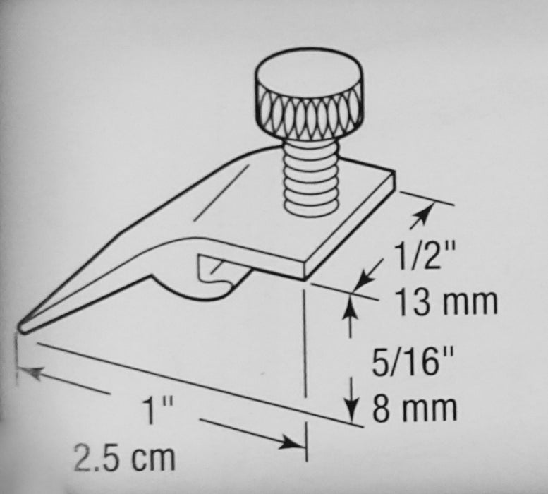 WRS 5/16" Offset Aluminum Storm Door Panel Clips with Screws - 8 Pack