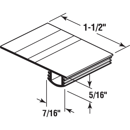 WRS Black Vinyl Adjustable Press-In Bug Seal - 84" Length