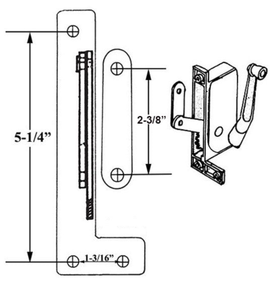 WRS Keller/PGT Right Hand Awning Operator, 2-3/8" Arm - White