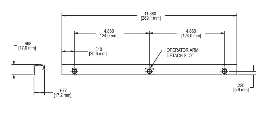 WRS Truth 3 Hole Operator Track - 11.380"