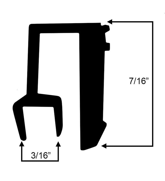 WRS Black Window/Door Kick Panel Retainer - 7 Ft Stick