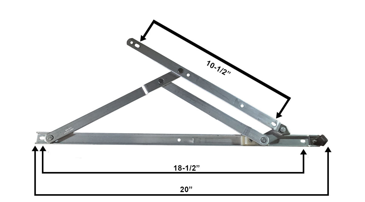 WRS Truth 20" 4-Bar Hinge - Aluminum