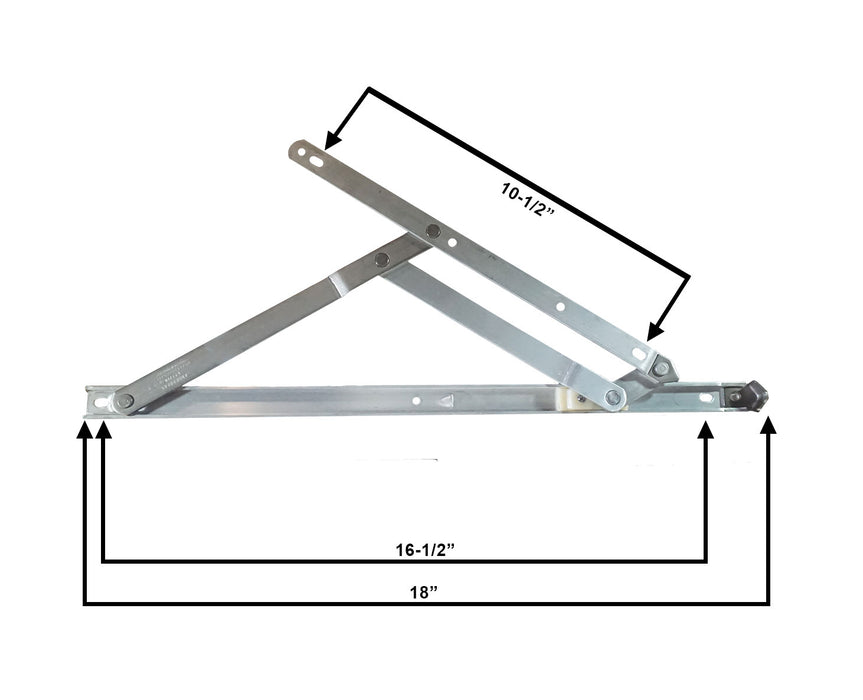 WRS Truth Hardware 18" Aluminum 4-Bar Hinge