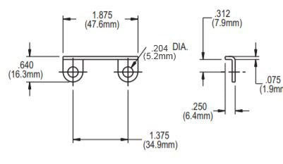 WRS Low Profile Casement Keeper - Stainless Steel