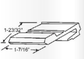 WRS 1-23/32" Sliding Window Lock Keeper - Black