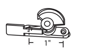 WRS 1" Sweep Lock - Unfinished Zinc/Die Cast