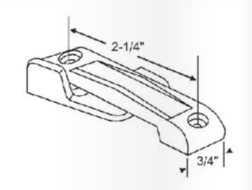 WRS 2-1/4" Sweep Lock - Black