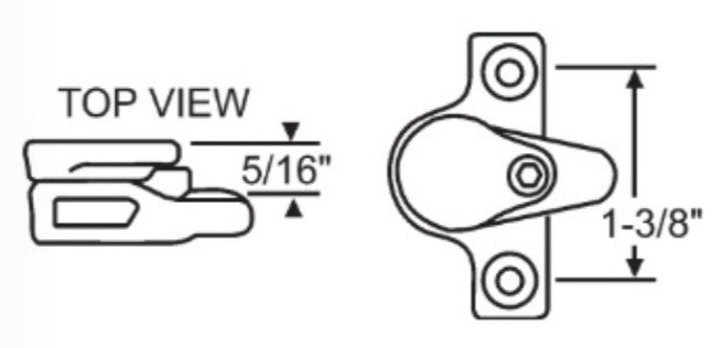 WRS Custodial Lock with 5/32" Set Screw - White Bronze