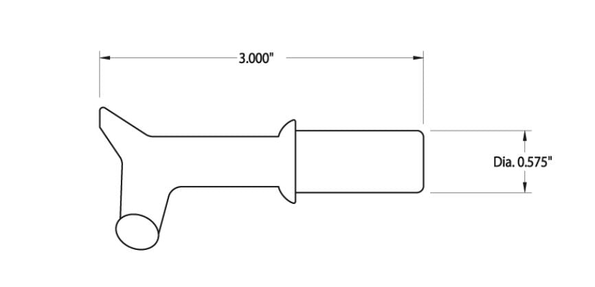 WRS 9/16" Pole Hook Head  - White Bronze