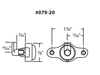 079-20 Project-In Custodial Lock - White Bronze Diagram